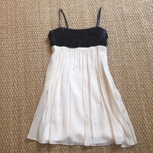 BCBG black and white silk dress size 4